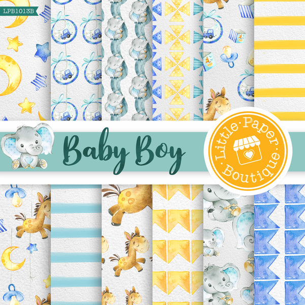 Baby Boy Digital Paper LPB1013B3