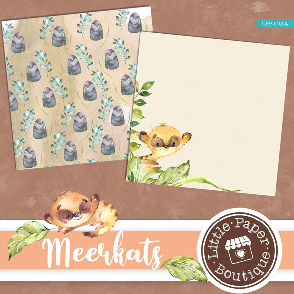 African Meerkat Watercolor Digital Paper LPB1024A