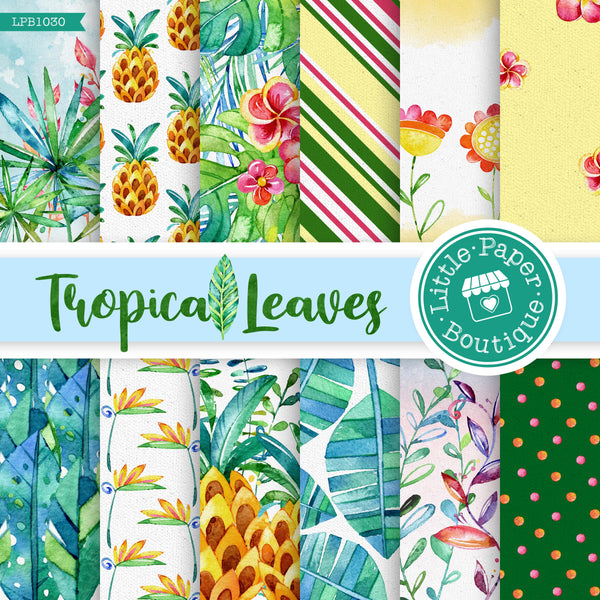 Tropical Leaves Digital Paper LPB1030A