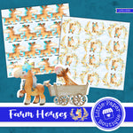 Farm Horses Digital Paper LPB1035A