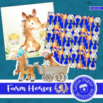 Farm Horses Digital Paper LPB1035A