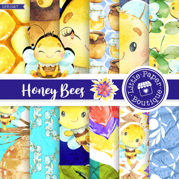 Honey Bees Digital Paper LPB1040A