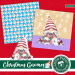 Christmas Gnomes Watercolor Digital Paper LPB1044A