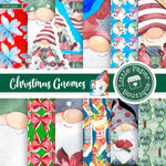 Christmas Gnomes Watercolor Digital Paper LPB1044A