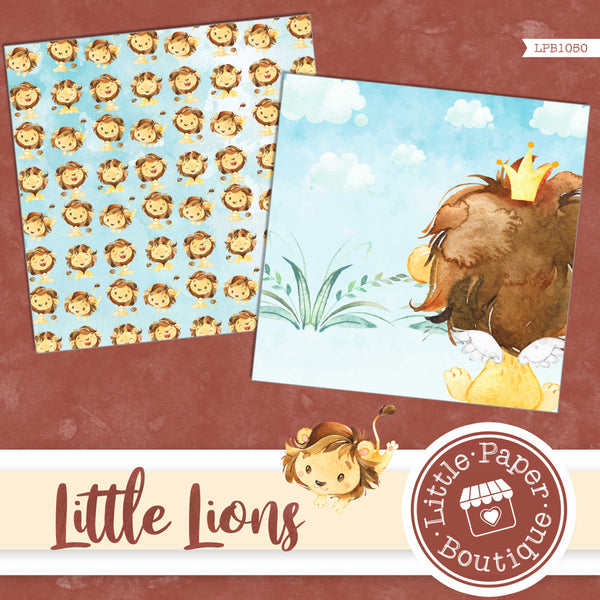 Little Lions Watercolor Digital Paper LPB1050A