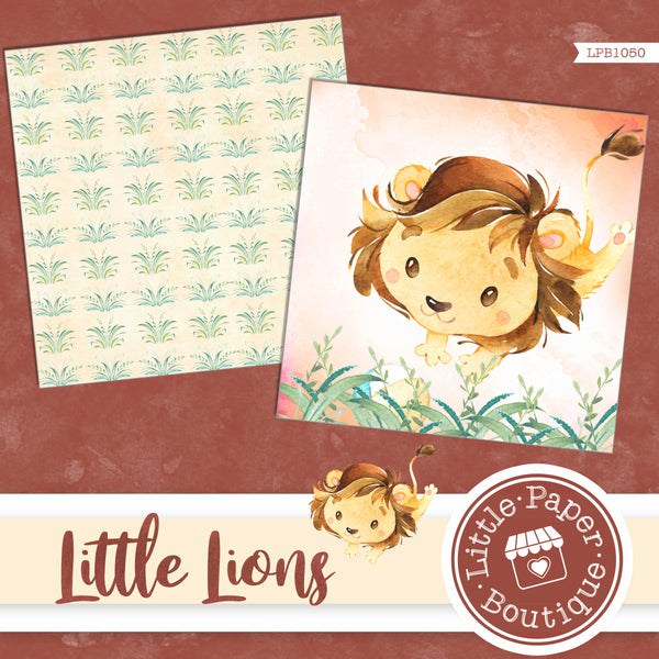 Little Lions Watercolor Digital Paper LPB1050A