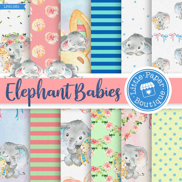 Baby Elephant Digital Paper LPB1061A