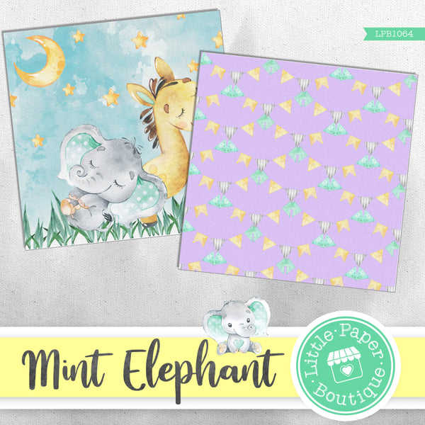 Mint Elephant Digital Paper LPB1064A