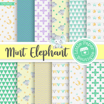 Mint Elephant Digital Paper LPB1064B