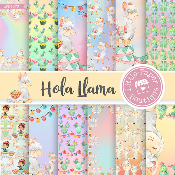 Hola Llamas Digital Paper LPB1073