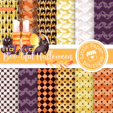 Boo-tiful Halloween Digital Paper LPB2019B4