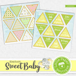 Sweet Baby Watercolor Ephemera Tags Digital Paper LPB3000C