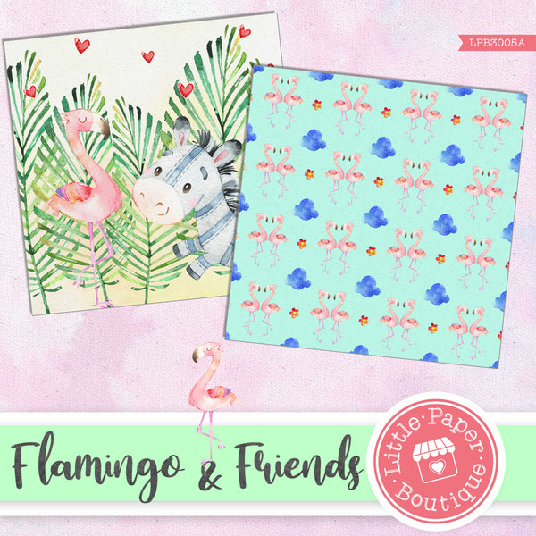 Flamingo & Friends Digital Paper LPB3005A