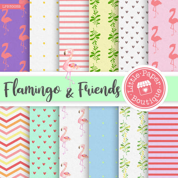 Flamingo & Friends Digital Paper LPB3005B