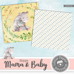 Hippo Mama & Baby Digital Paper LPB3010A