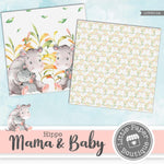 Hippo Mama & Baby Digital Paper LPB3010A