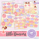 Little Dancers Watercolor Ephemera Tags Digital Paper LPB3017C