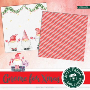 Christmas Gnomes Watercolor Digital Paper LPB3023A