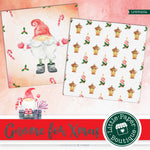 Christmas Gnomes Watercolor Digital Paper LPB3023A