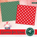 Christmas Gnomes Watercolor Digital Paper LPB3023B