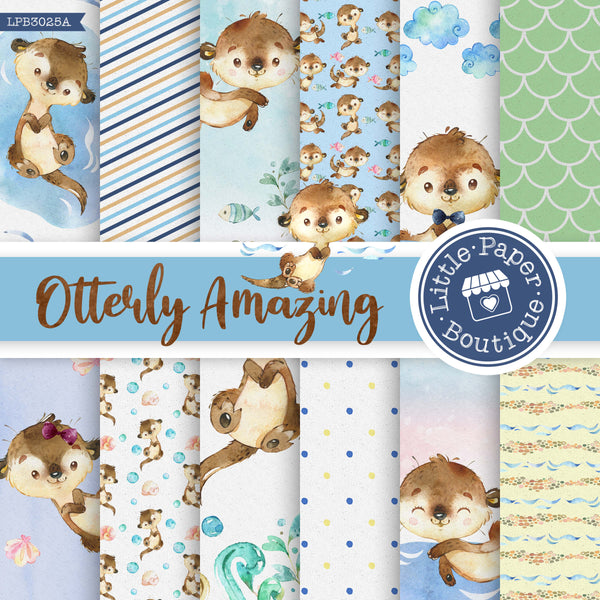 Otterly Amazing Otters Digital Paper LPB3025A