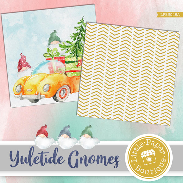 Yuletide Gnomes Digital Paper LPB3045A