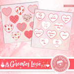 Gnomies Love Watercolor Ephemera Tags Digital Paper LPB3046C