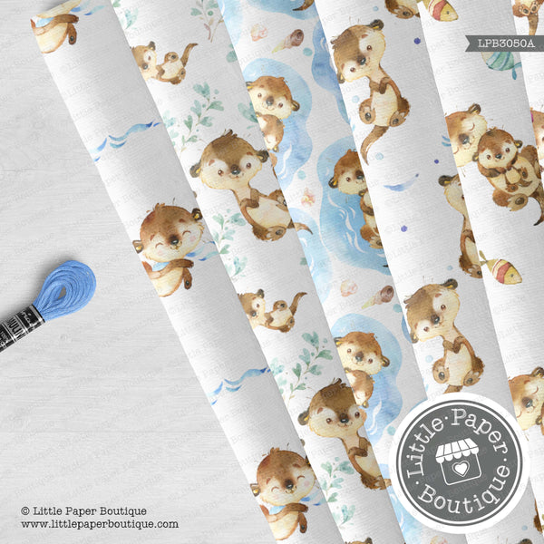 Otters Seamless Digital Paper LPB3050A