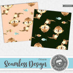 Otters Seamless Digital Paper LPB3050B