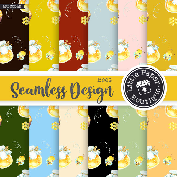 Bees Seamless Digital Paper LPB3054B