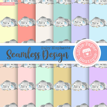 Baby Elephants Seamless Digital Paper LPB3058B