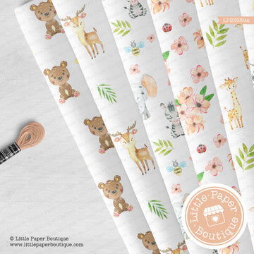 Baby Animal Drive Seamless Digital Paper LPB3059A