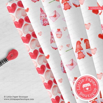 Valentine Gnomes Seamless Digital Paper LPB3063A