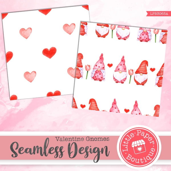 Valentine Gnomes Seamless Digital Paper LPB3063A