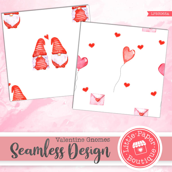 Valentine Gnomes Seamless Digital Paper LPB3063A