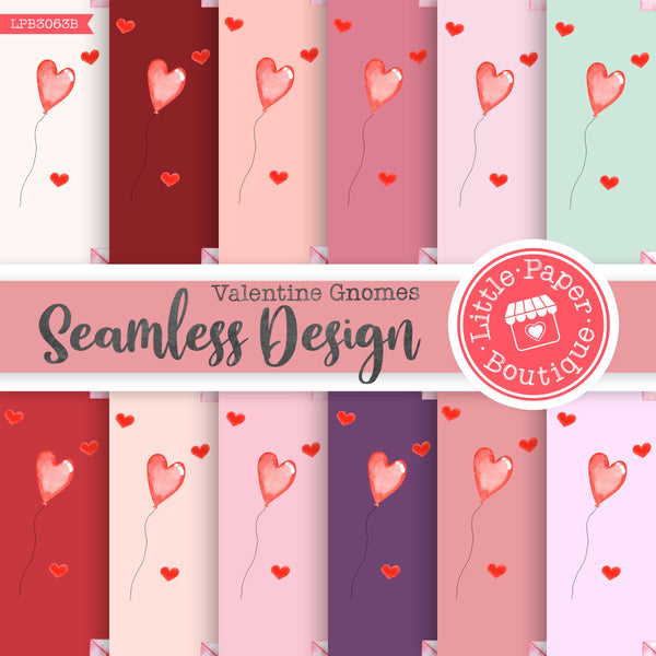 Valentine Gnomes Seamless Digital Paper LPB3063B