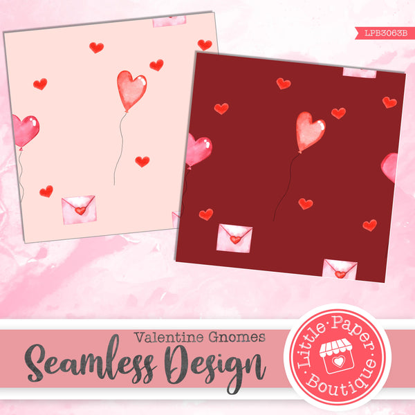 Valentine Gnomes Seamless Digital Paper LPB3063B