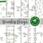 Mini Koalas Seamless Digital Paper LPB3069A