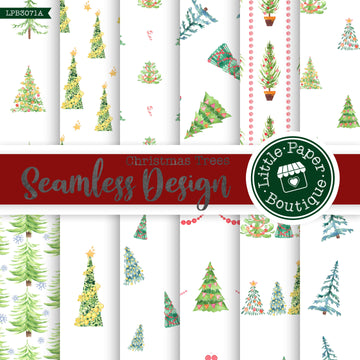 Christmas Trees Seamless Digital Paper LPB3071A