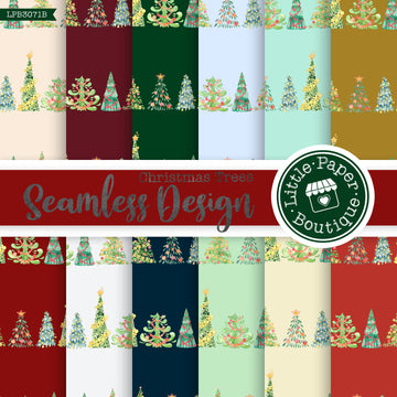 Christmas Trees Seamless Digital Paper LPB3071B