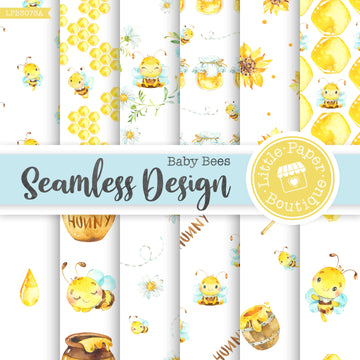 Baby Bees Seamless Digital Paper LPB3075A