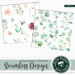 Eucalyptus Flowers Seamless Digital Paper LPB3076A