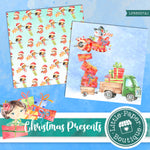 Christmas Presents Watercolor Digital Paper LPB5007A1