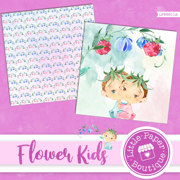 Flower Kids Digital Paper LPB6011A