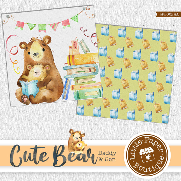 Bear Daddy and Son Digital Paper LPB6024A