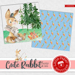 Cute Rabbit Daddy and Me Digital Paper LPB6026A