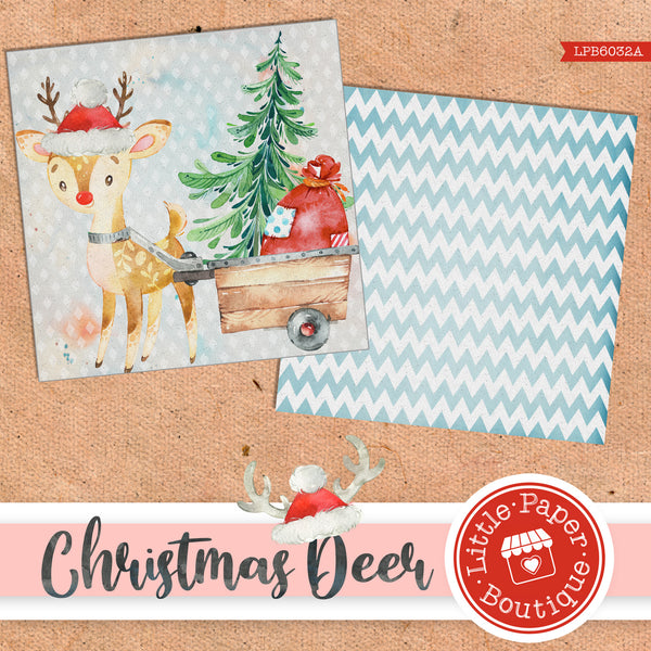 Christmas Deer Digital Paper LPB6032A