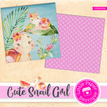 Snail Girl Digital Paper LPB6034A