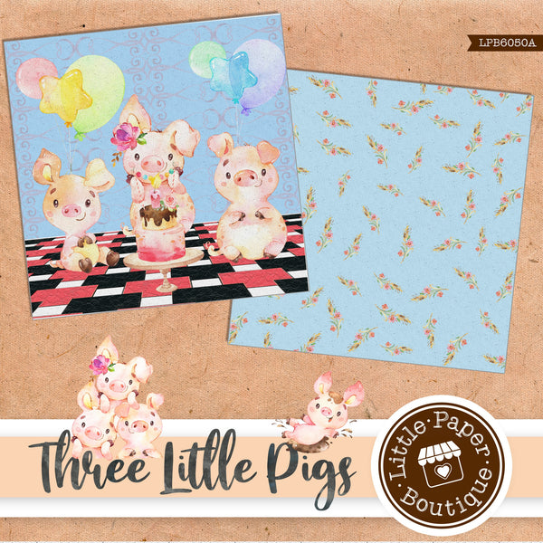 Three Little Pigs Digital Paper LPB6050A