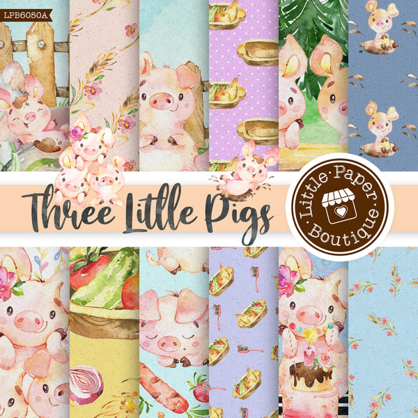 Three Little Pigs Digital Paper LPB6050A